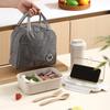 Minimalist Wheat Straw Bento Box – Microwaveable Lunch Box for Students & Office Workers