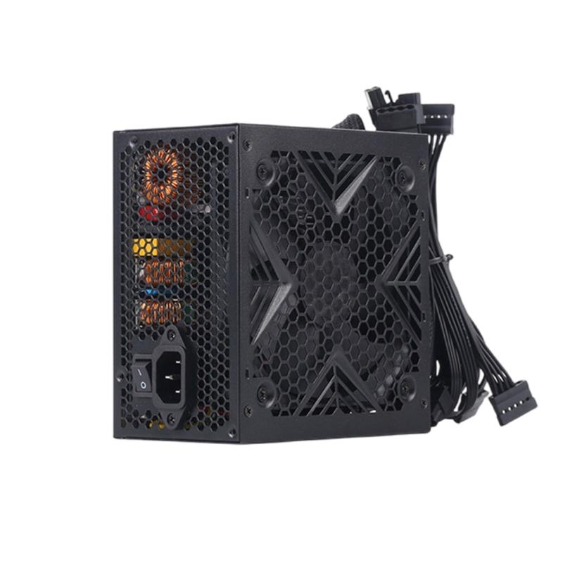 550W/650W/750W Power Supply DC12V for Gaming Computer with Advanced Thermal Management Quiet 120mm FDB Fan