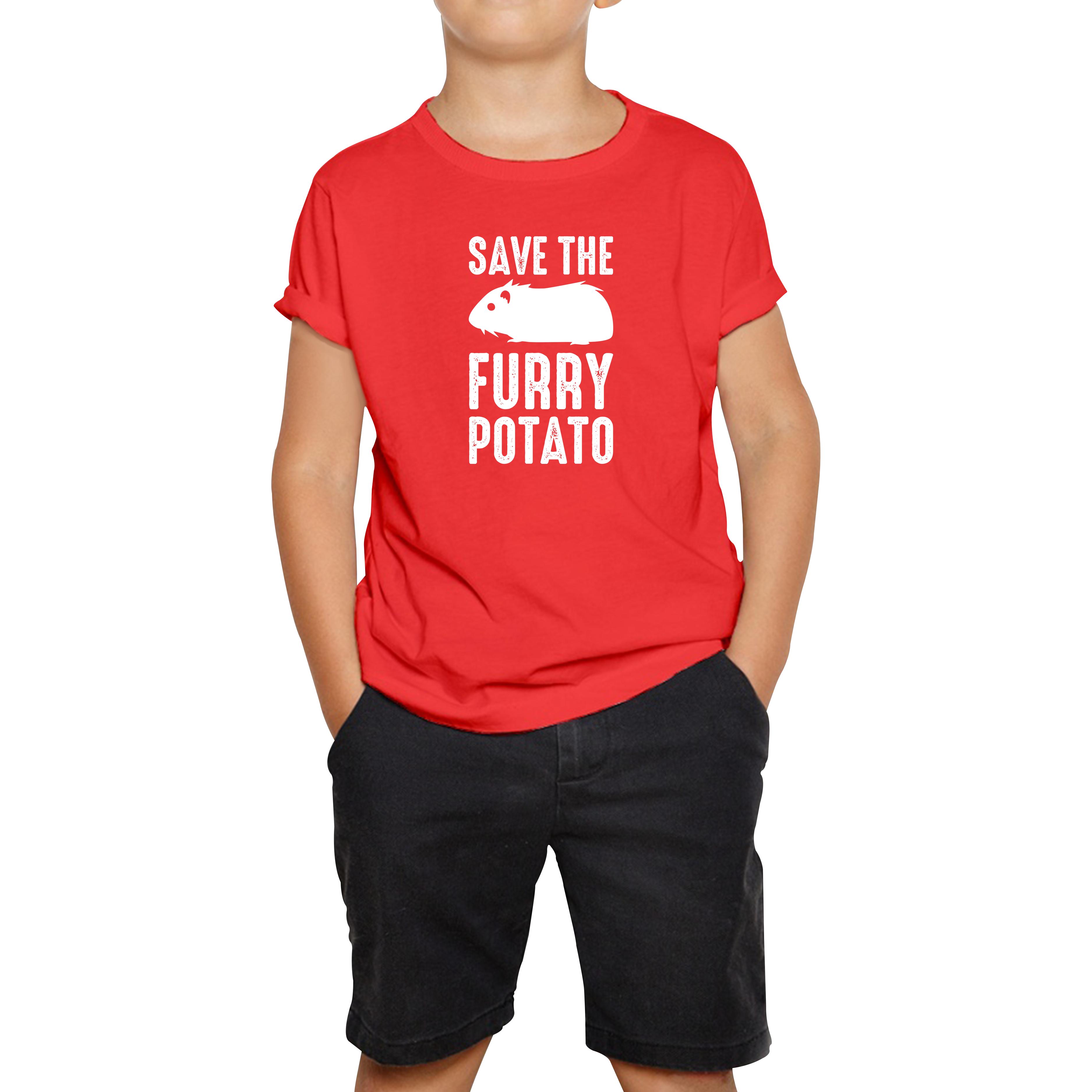 Save The Furry Potato Funny Guinea Pig Kids T Shirt 130