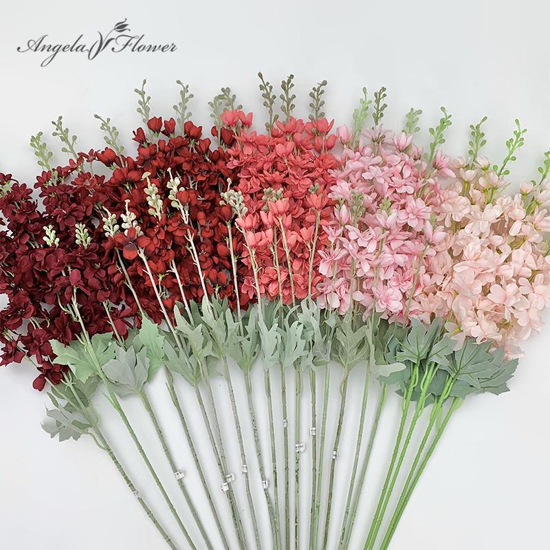 Artificial Delphinium Grass Artificial Flower Branch Home Decoration Wedding Floral Materials Banquet Event Prop A4372