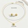 Versatile Ladies Earrings Necklace Set Set Diamond 18k Plating Design Clavicle Chain Geometric Earrings