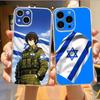 כיסוי טלפון דגל ישראל לאייפון 17,16,15,14,13,12,11 פלוס, פרו מקס כיסוי שקוף רך