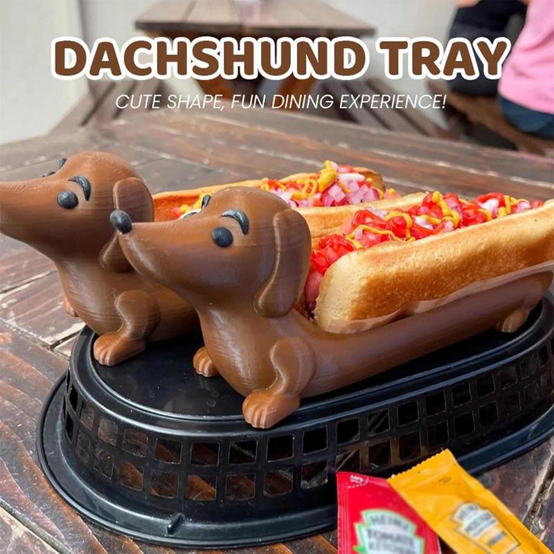 Dackel Tablett Lustiges Hot-Dog-Tablett Zuhause Hotdog Dackel Tablett Kreativer Dackel Dekor Teller Für Partys Restaurants