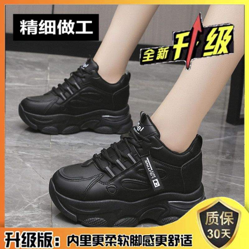 Damen Dad Schuhe mit innerer Erhöhung 2025 Winter Internet-Berühmtheit dicksohlige Mesh super angesagte vielseitige kleine Sportschuhe