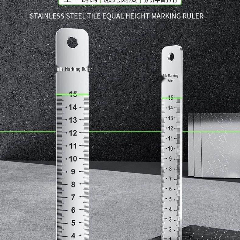 Stainless Steel Tile Laying Tools: Level Ruler, Infrared Gauge, For Ceramic and Floor Tiles