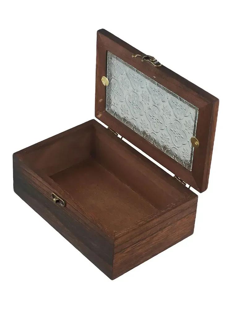 Ausgezeichneter Kundenservice Dekorative Box aus Massivholz Vintage-Design Aufbewahrungsbox Sauber und ordentlich Handgefertigte Handwerkskunst