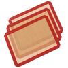New 2025 Household Red Baking Tools For Bread Pizza Kitchen Silicone Baking Mat Set Non-Stick Heat For Cookie Sheets
