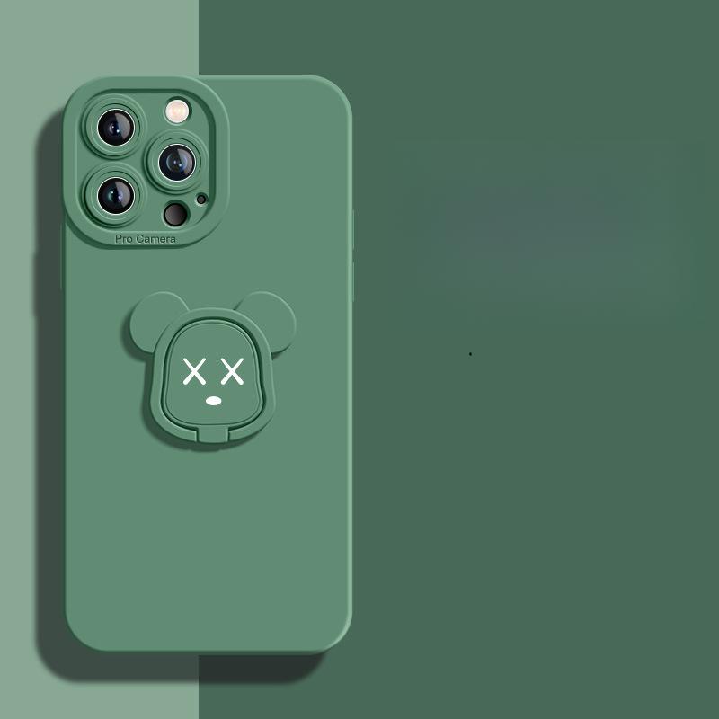 

Применимо к чехлу для телефона iPhone15 с кольцом-подставкой, Apple 13 невидимая подставка, 14-глазковый жидкий защитный чехол iPhone 7/8/SE2