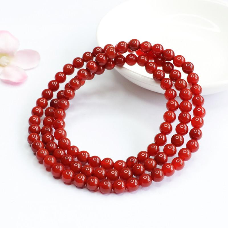 2026 Red Agate Bracelet 108 Pieces Beaded Necklace South Jewelry Factory Live Delivery S2041411
