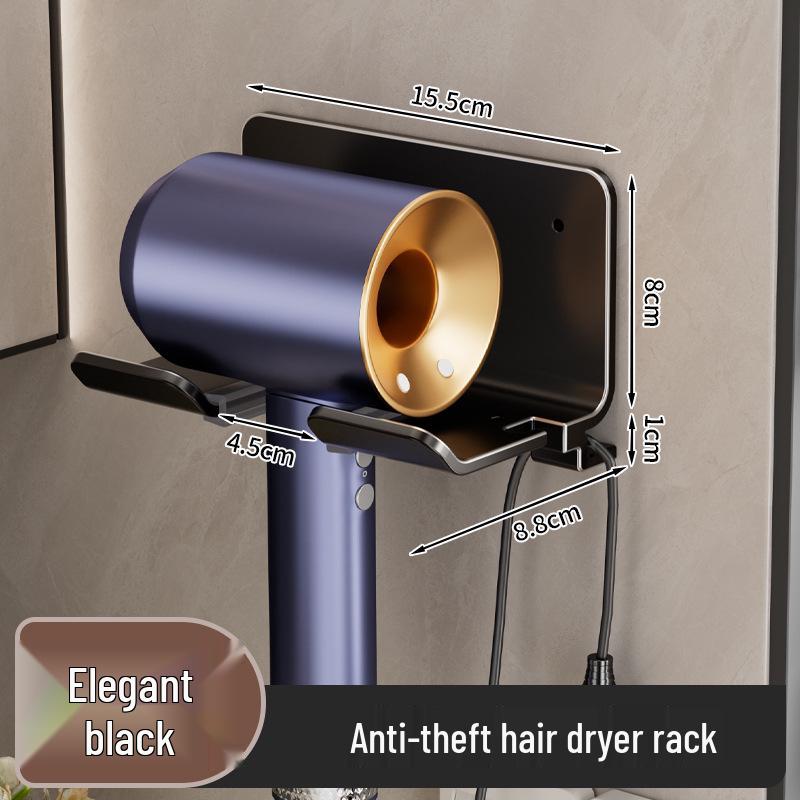 

No-Drill Wall-Mount Anti-Theft Hair Dryer Holder for Hotels & Guesthouses