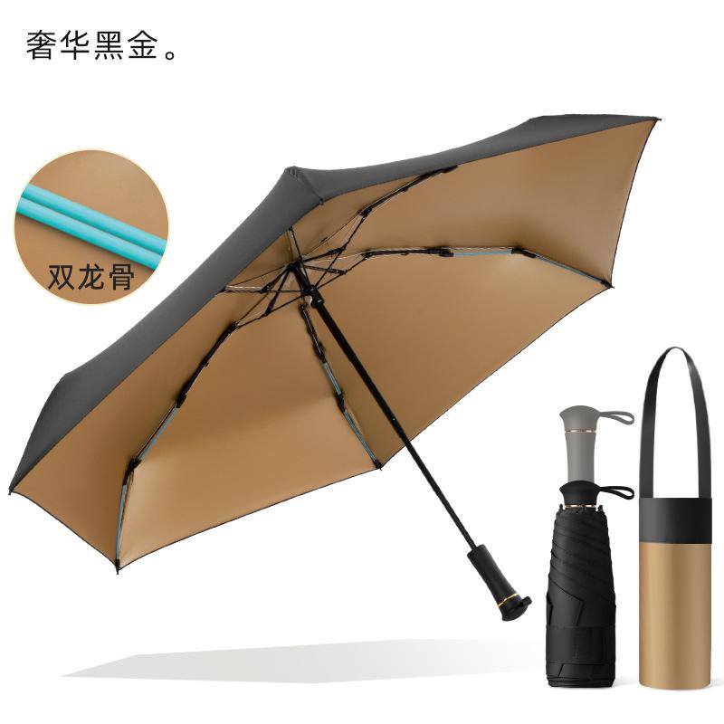

Windproof Travel Umbrella for Rain -3 Folding Umbrella, Reinforced Strong Frame, Lightweight Portable Parasol with UPF 50+ UV Sun Protection