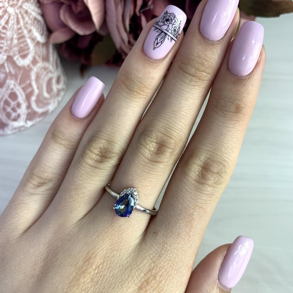 Серебряные серьги с кошачьим глазом (20049)