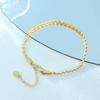 Women Girls Barefoot Ankle Jewelry 14K Gold Plated Summer Beach Gift Waterproof Stainless Steel Twist Rope Anklet Foot Bracelet