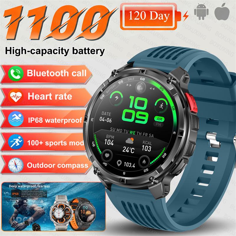 New T-Rex3 Ultra 1100mAh Battery Smart Watch GPS Track Compass IP69K Waterproof Sports tracker Outdoors Military Smartwatches