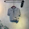 C S In The Room Boha Wool punChIng StrIng Tank Knit Puff Collar Cardigan Set 3 