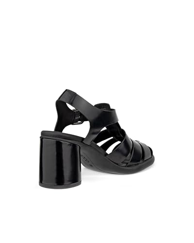 ECCO Sculpted LX 55 Genuine Leather Women's Strap Heel Sandals, Black, Size 24.5 Cm, 3E