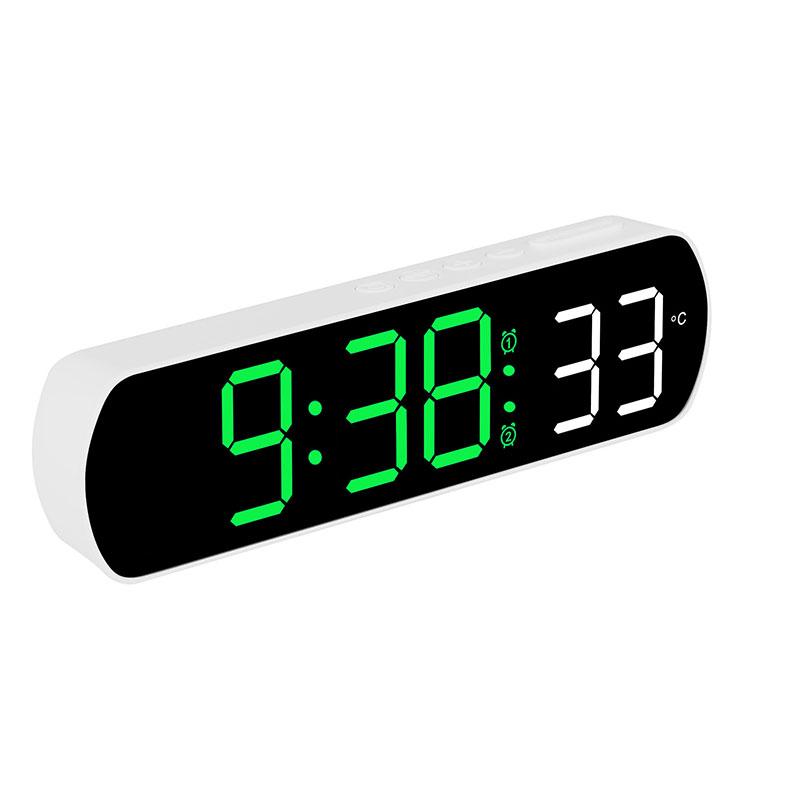 

Digital Alarm Clock Travel Electronic Clock with Temperature for Bedroom Office Kitchen Home Decoration Niditon зелёный