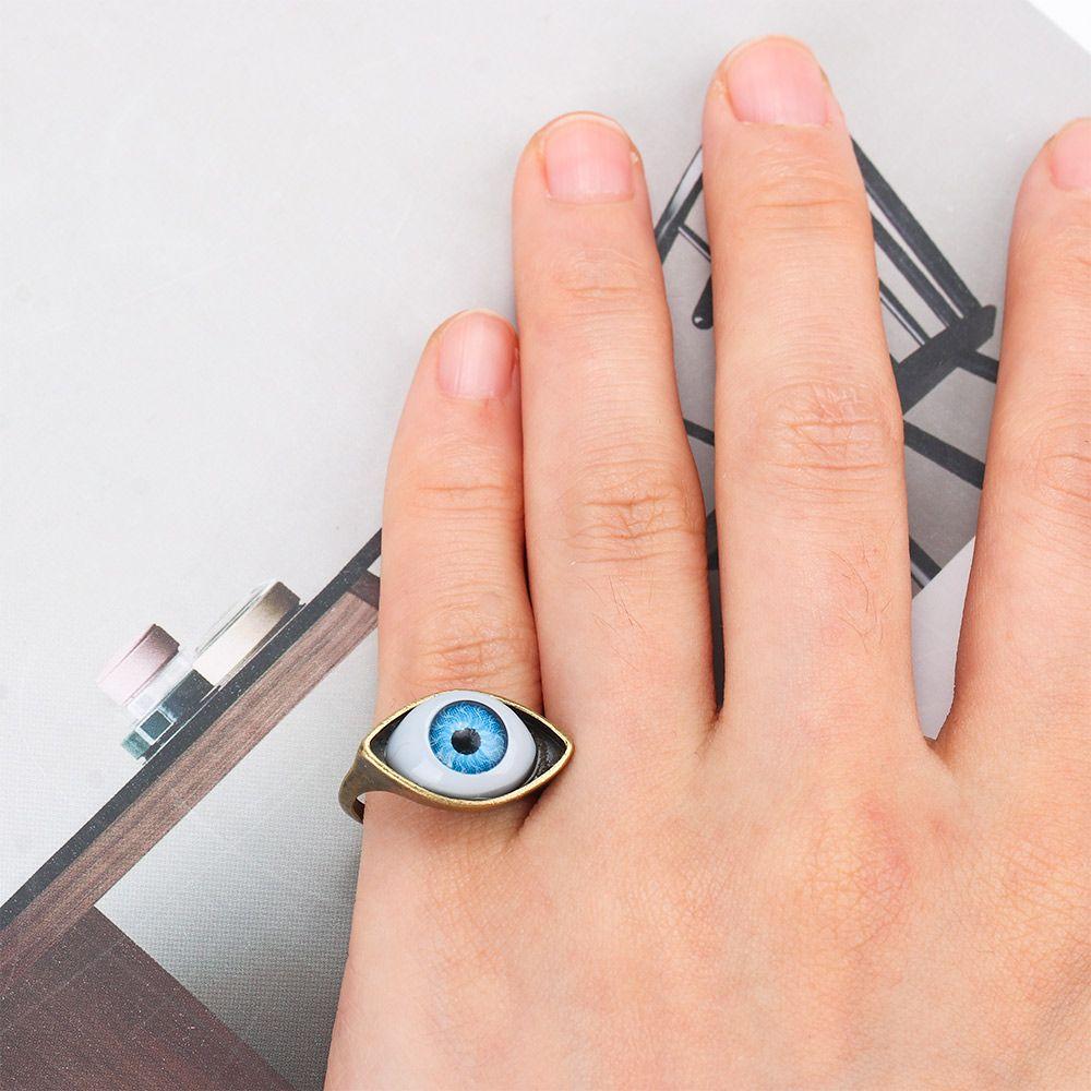 Retro Neue Punk Augenringe Überzogene Gothic Ringe Mode Augen Ringe für Männer Frauen Schmuck