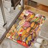 Funny Hamburger Doormat Cartoon Food Printed Floor Mat Non Slip Kitchen Rug Soft Carpet Welcome Mats Front Door Home Decor