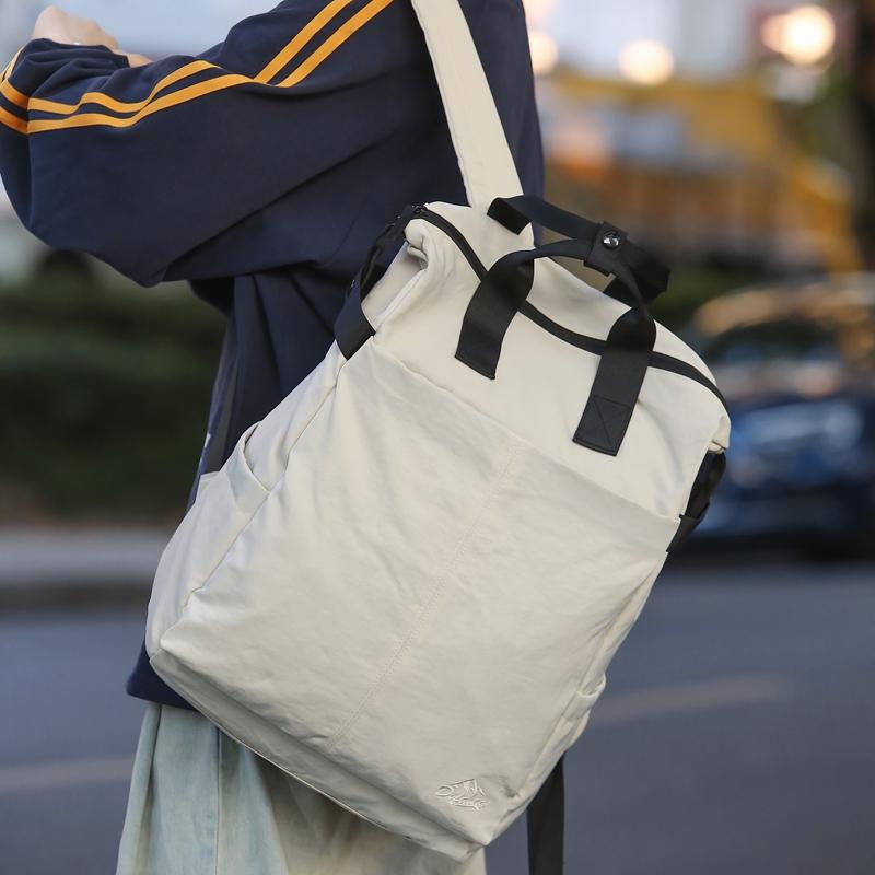 Solid Color Backpack Men's Large Capacity Backpack Women's Computer Bag Student Schoolbag