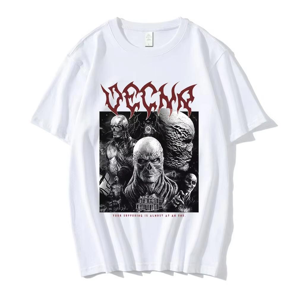 TV Drama Stranger Vecna 001 Henry Creel Graphics 100Cotton Tshirt Unisex Vintage Fashion Short Sleeve Mens Shirt Fan Gifts