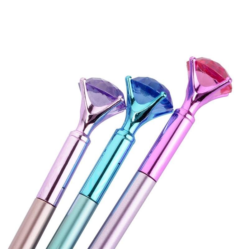 Kawaii Crystal Ball Pens Ballpen Trendy  Ballpoint Pens Korean Pens For School Stationery Office Supplies