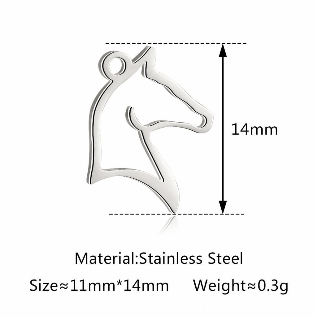 5Pcs Horse/Hat/Horseshoe/Cactus/Boot Charms Stainless Steel Western Cowboy Pendants DIY Bracelet Necklace Crafts Jewelry Making