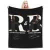 Chris Brown And Usher The Rb Tour Blanket Warm Soft Plush Throw Blanket For Girls Boys Couch Bed Flannel Bedspread Bed
