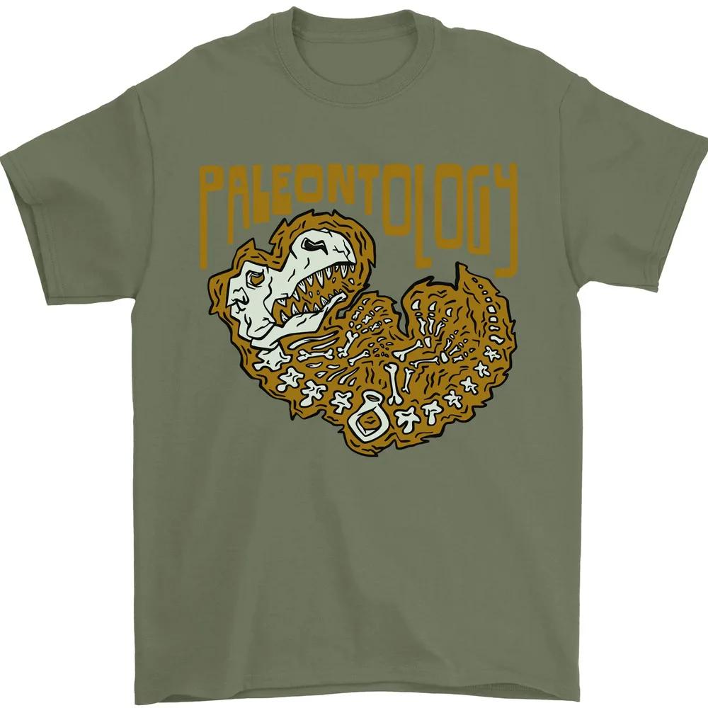 Dinosaur Palaeontology Skeleton Mens Tshirt 100% Cotton t... XL