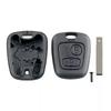 Schlüsselanhänger-Gehäuse mit 2 Tasten und Schlüsselbart VA2 für Peugeot 307 Citroen C2 C3 + Batterie