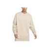 Nike Sportswear Premium Solid Color Terry Crew Neck Sweatshirt Men Tops Sand-Dune-White FV8592-126
