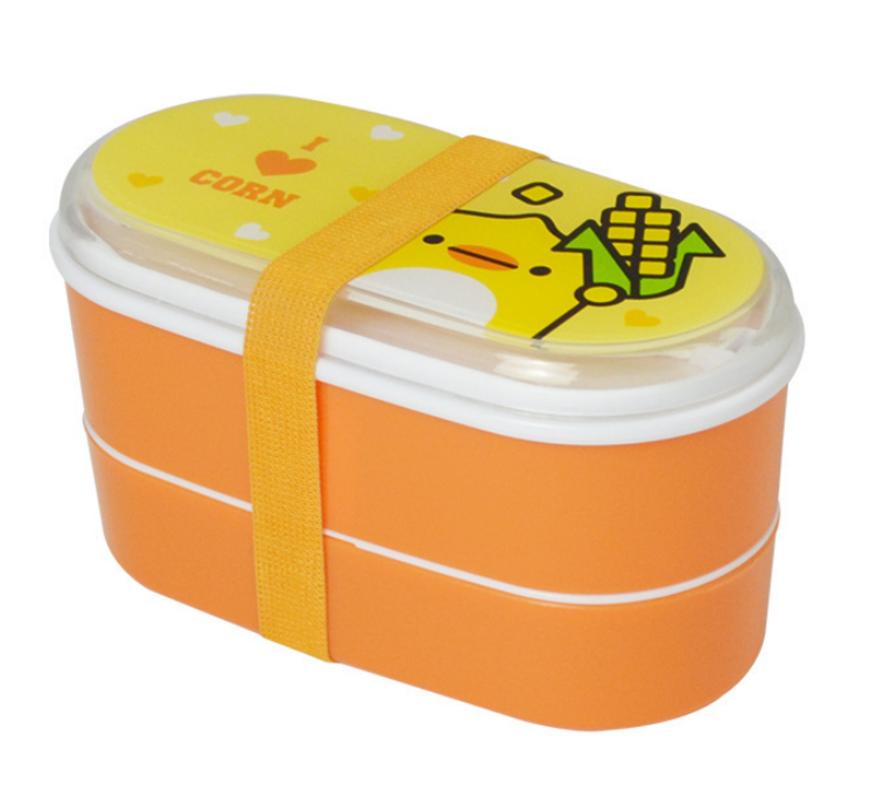High quality cartoon healthy plastic lunch box 600ml box bento bento food container valve table lunch box shelf | Cutlery | Cutlery Plastic Cutlery (y