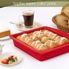 Saphe 8 Zoll Silikon-Quadrat-Kuchenform, Antihaft-Silikonform, Brownie-Backform für Brownies, Kuchen, Brot, Torten und Lasagne, 2er-Pack