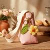 Süße handgewebte Blume und Blatt Anhänger Zubehör Kreatives DIY Kleiner Anhänger Tasche Zubehör Tasche Anhänger