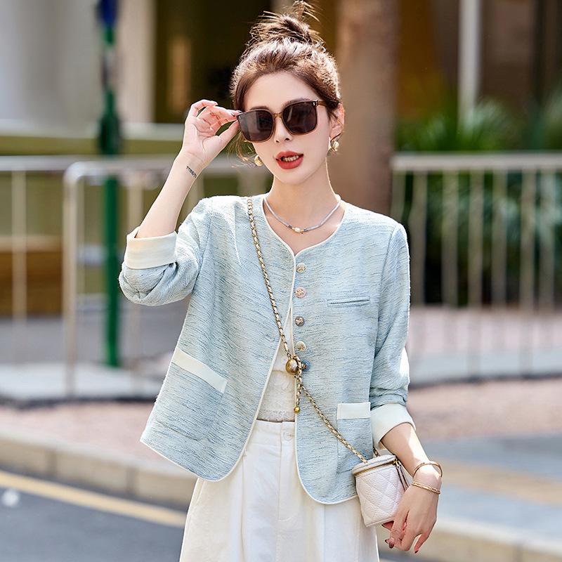 

2025 Women s Petite Slimming Fashion Jacket - Spring/Autumn Collection, Elegant & Trendy. XL (125-140 Jin) світло-рожевий колір