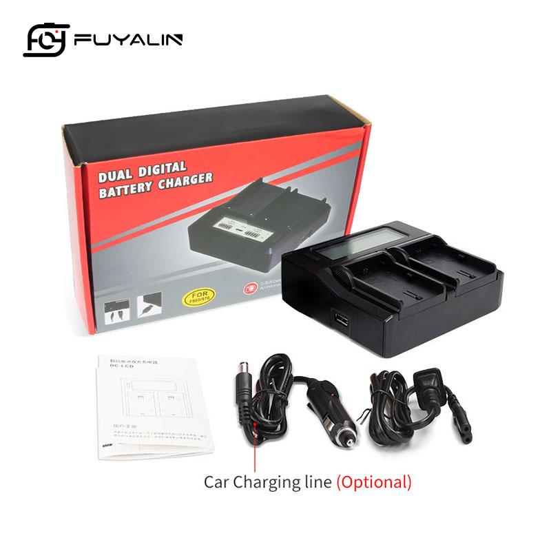 FUYALIN Dual Camera Charger for NP-F770 F750 F550 F960 Batteries