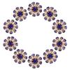 10pcs Royalblue Rhinestone Button Covers Clothes Accessories Buttons  Holiday Decor