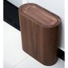 Magnetic flip cover wooden trash can, large capacity, household storage items, holiday gifts, school dormitories