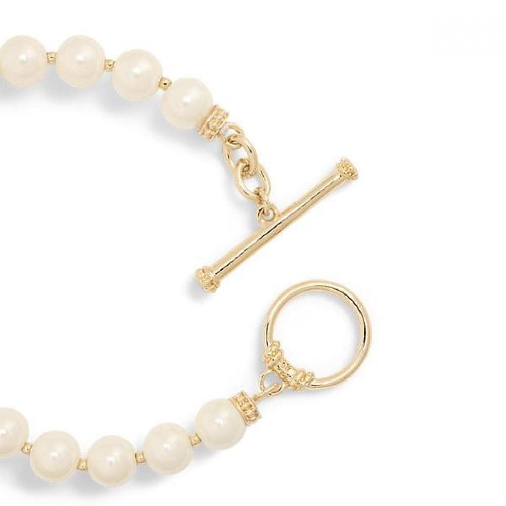 Lauren Ralph Lauren Pearl Toggle Bracelet Gold Plate Walrfsjck320107710 