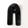 Faux Fur Long Scarf Black  Lalaf248 