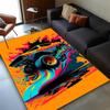 Stylish Car Print Area Rug - Non-Slip, Soft Polyester Floor Mat for Home & Office Decor - Perfect for Bedroom, Study, Dining Roo
