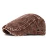 Adjustable Corduroy Flat Cap British Style Driving Cap Vintage Gatsby Beret Cap  Driving Use