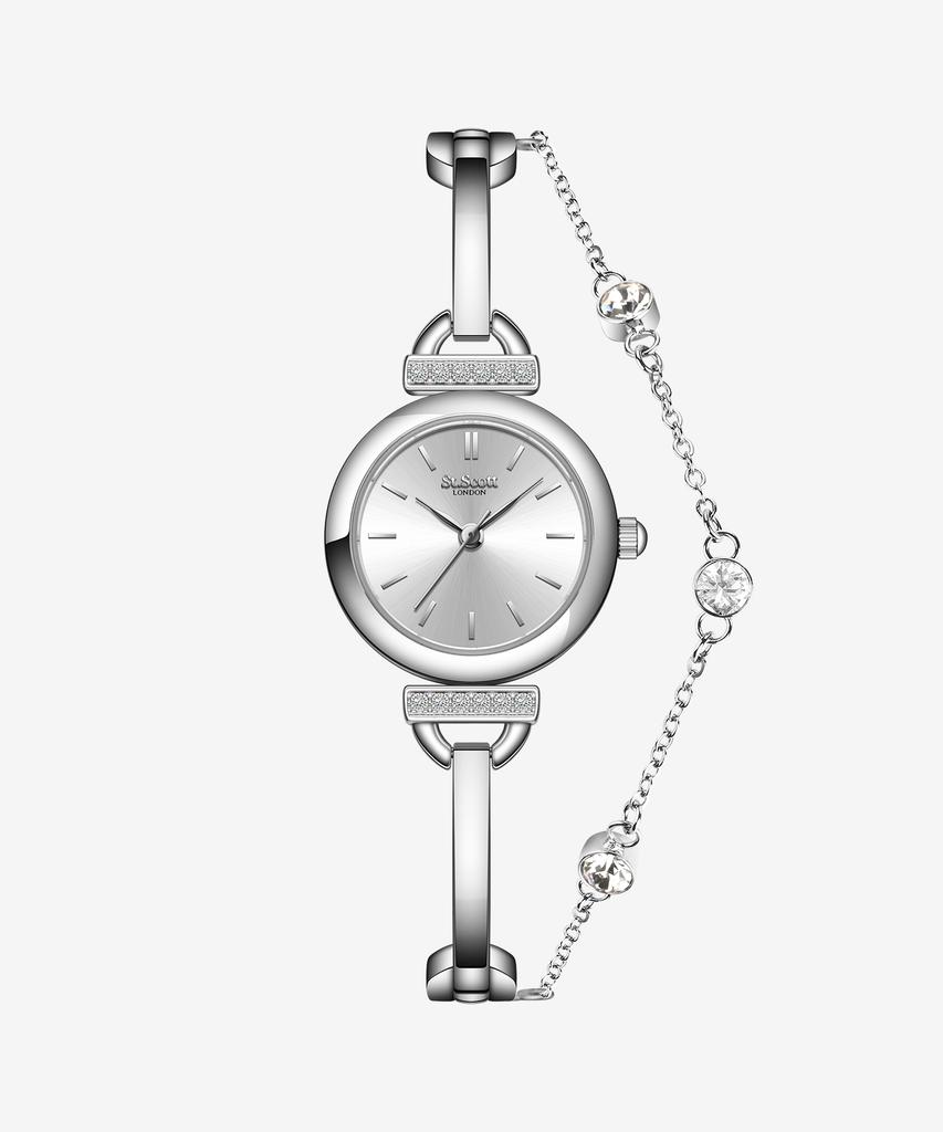 Seinteuseukoteuleondeon Orwell Layered Bangle Watch - Silver / St5071Sss