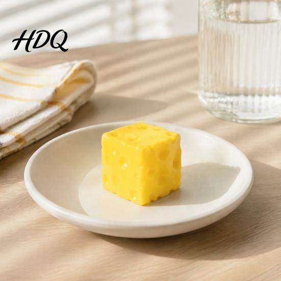 Cheese Stress Toys Simulated Triangle Squeeze Toy Cube Sensory Toy for Relief Ball Pinch Home Office Classroom Fidget Gadgets