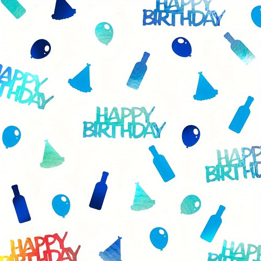 100 Stück Geburtstag Buntes Konfetti Dekorationen Papier Ballon & Hut Ausschnitte Tischstreu Happy Birthday Dekoration Partyzubehör