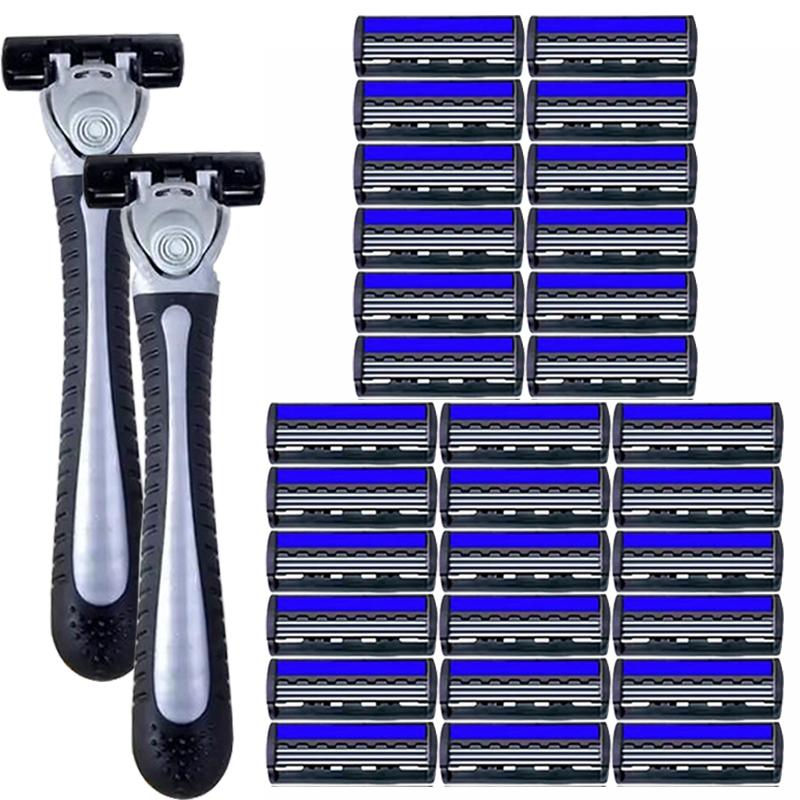 3-layer Shaver sackPremium Stainless Steel Safety Razor with Replaceable Blades - Smooth and Comfortable Shave