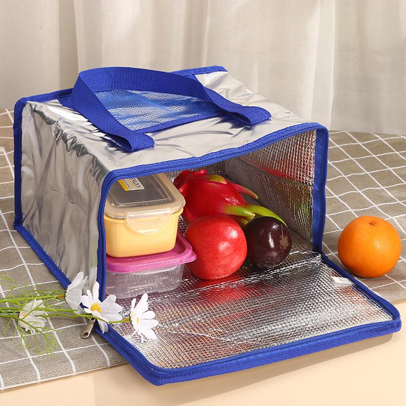 Portable Aluminum Foil Insulated Lunch Bag for Outdoor Picnic