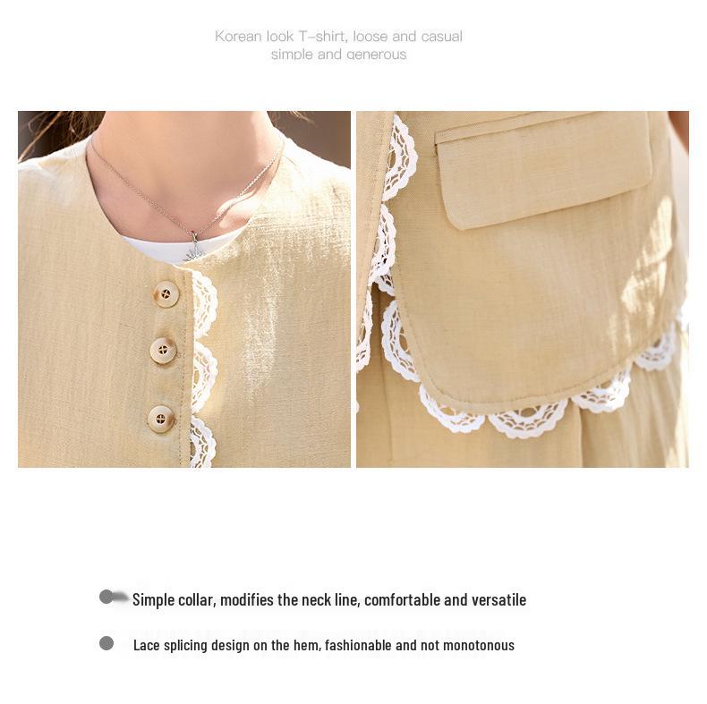 Summer 2025 Women's Age-Defying Three-Piece Set: Stylish Vest, Base Shirt, Wide-Leg Pants - RX9228