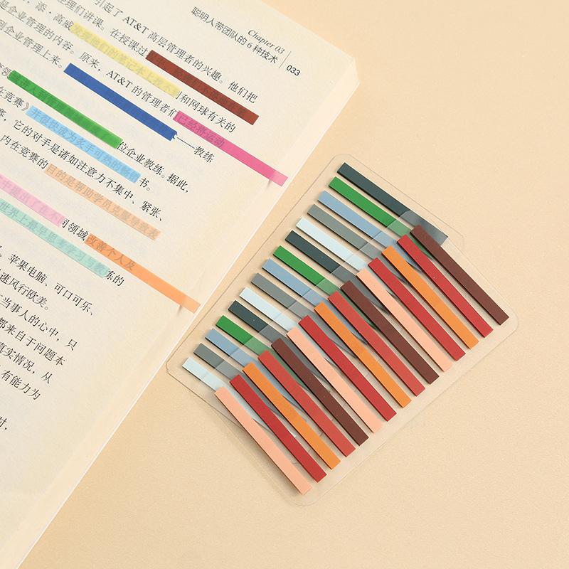 200 Sheets Morandi Transparent Fluorescent Index Tabs Pet Arrow Flags Sticky Note For Page Marker Planner Stickers Office School