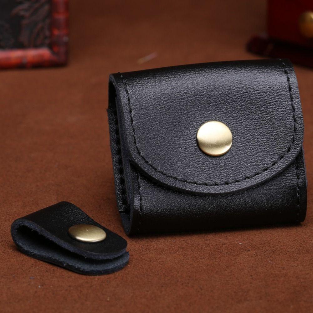 Mini Leather Data Cable Storage Box Waterproof Leather Wallet Portable Mini Coin Purse  Female